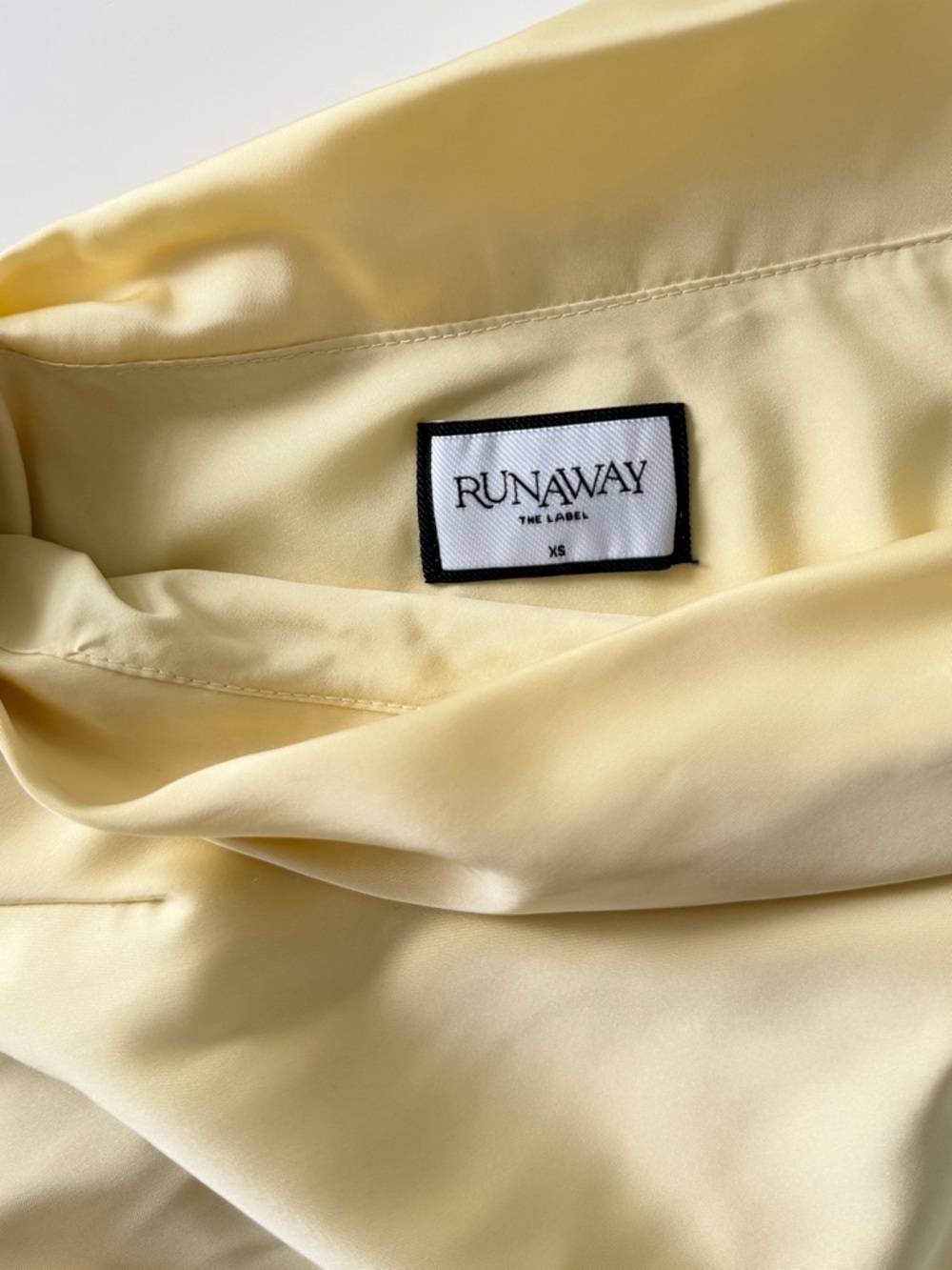 Runaway the label lemon one shoulder maxi dress side slit elegant size XS - Picture 3 of 11